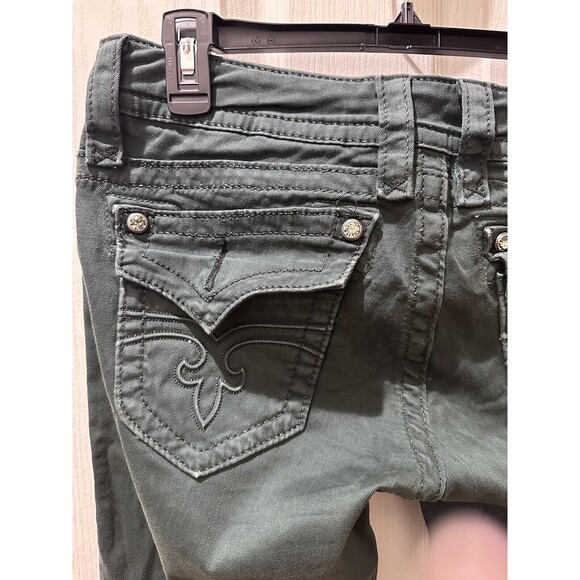 Rock Revival Women's JEN SKINNY Jeans Size 28 Measured 28x33 Green - Picture 13 of 14